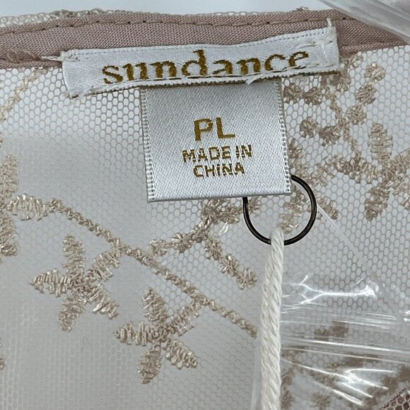 Sundance Faythe Dress Maxi Mesh Floral Long Sleeveless Petite Size PL $268 - Picture 5 of 14